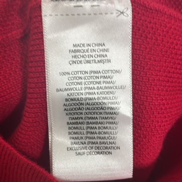 Ralph Lauren - 1/4 Zip Up Sweater Shirt Pima Cotton Top - Red - Small - Picture 6 of 13